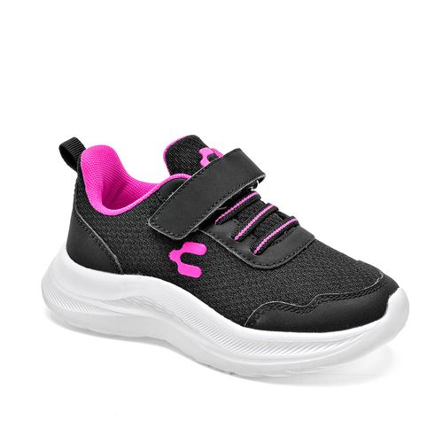 Charly Tenis urbano para niña negro fucsia, importado, hasta agotar existencia, Cod.127421CD