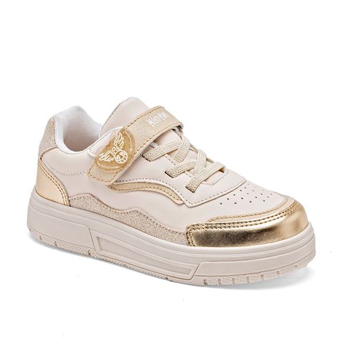 Miss Pink Tenis urbano para niña blanco dorado, Cod.128752CD