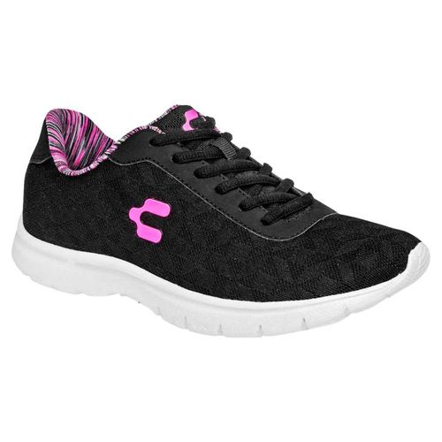 Charly Tenis deportivo para mujer negro fucsia, código 79210-1