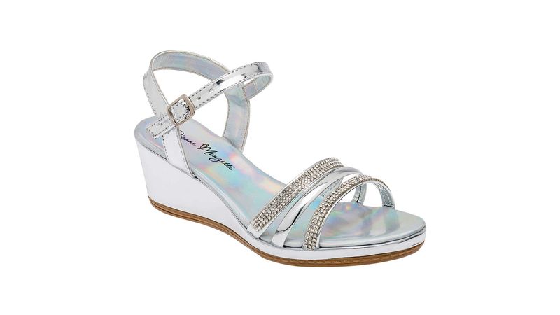 Dianne Monzetti Zapato de graduación para niña plata, código 108487-1