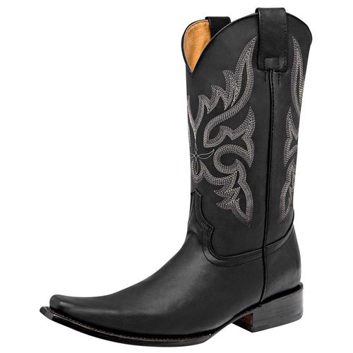 Andre V Bota para hombre negro, suela de cuero, código 111860-1