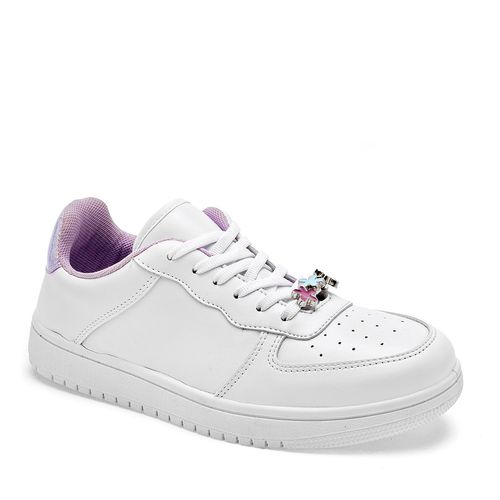 Leds Tenis urbano para niña blanco lila, Cod.128728CD