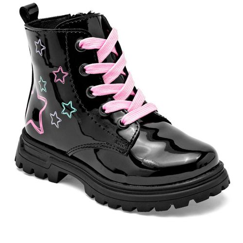 Yuyin Botín para niña negro charol, Cod.128792CC