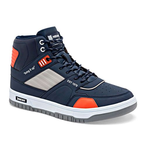 Newk Tenis urbano para hombre marino gris naranja Cod.132683