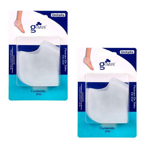 GOVARI KIT CON 2 PARES DE PROTECTORES DE GEL PARA TALÓN ORTHOMEDIC – ALIVIA EL DOLOR Y PROTEGE TALONES AGRIETADOS