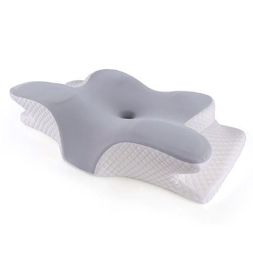 Almohada Cervical de Espuma con Memoria 2en1, Alivia el Dolor Cuello con Soporte para Dormir de Lado， Espalda o Estómago，HOGAWAY