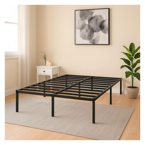 Base para Cama Matrimonial Box Plegable Estructura de Metal Acero Resistente Soporta 250 Kg Houzer