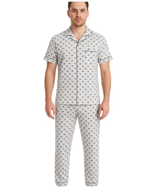 Set Pijama para Hombre Pantalón y Camisa 616 Color Gris