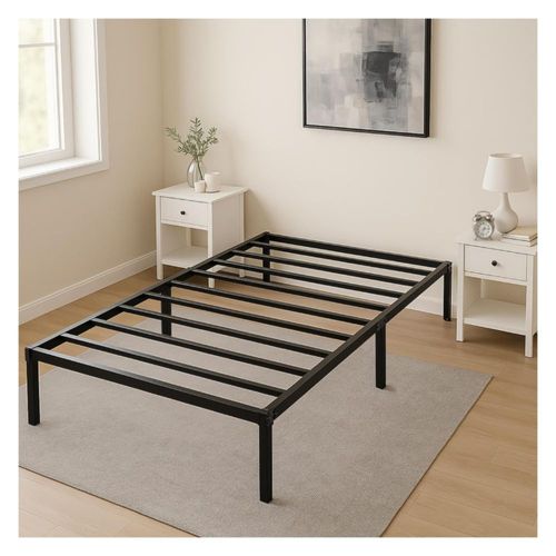 Base para Cama Individual Box Plegable Estructura de Metal Acero Resistente Soporta 150 Kg Houzer