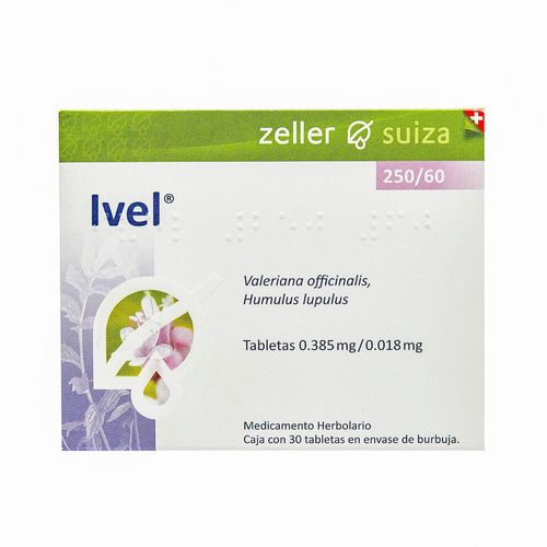 Medicamento Herbolario Ivel 250 mg 30 tabletas