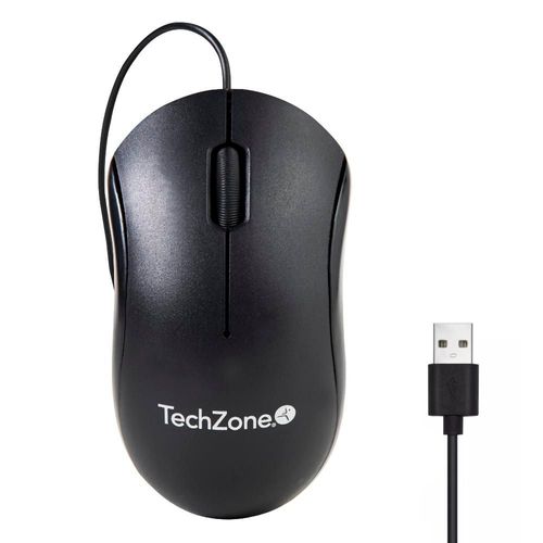 TechZone Mouse Alámbrico Initially Black