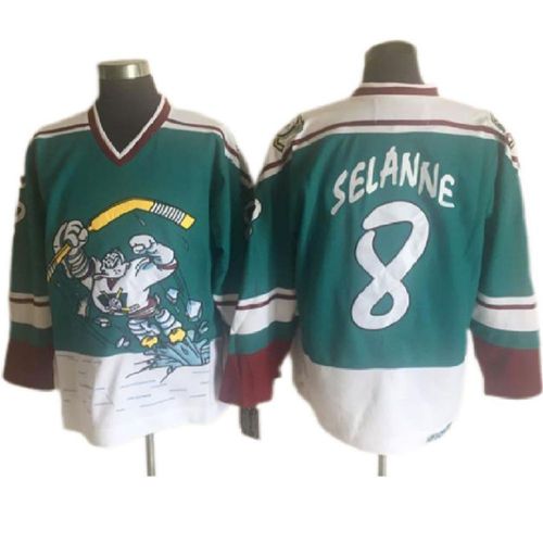 Fabuloso! Jersey Hockey Mighty Ducks Patos Bordado Teemu Selanne 8 Edicion Especial