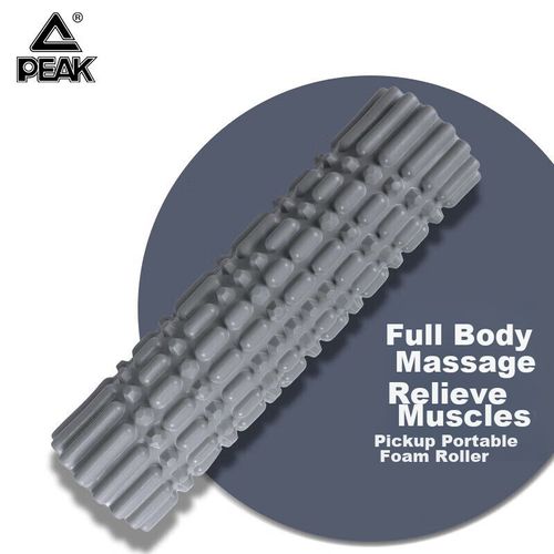 Rodillo de espuma PEAK masaje tejido profundo 30 x 8.5 cm gris