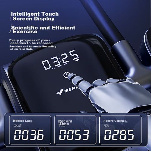 Rodillo para abdominales MERACH con rebote automático y pantalla táctil