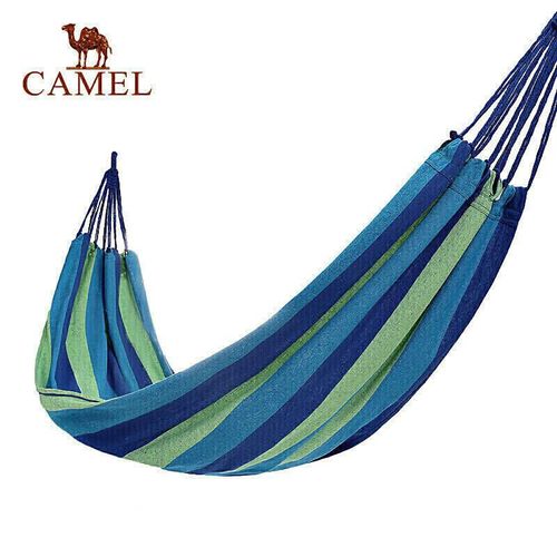 Hamaca rayas azules algodón poliéster Camel