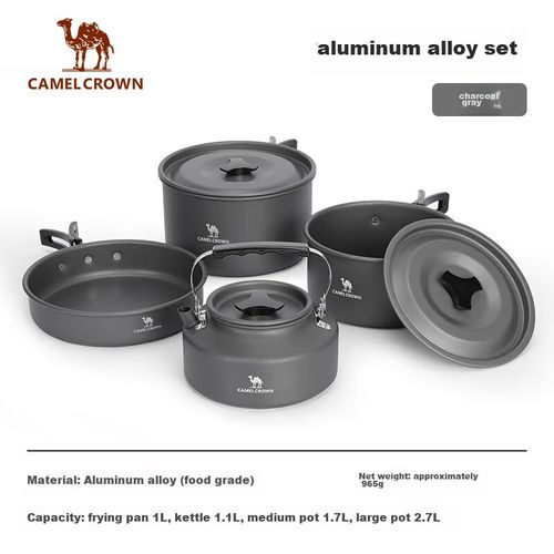 Juego de ollas y sartén portátil aleación de aluminio CAMELCROWN
