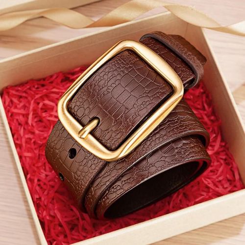 Cinturón Cattlesboss Cuero Café 110cm