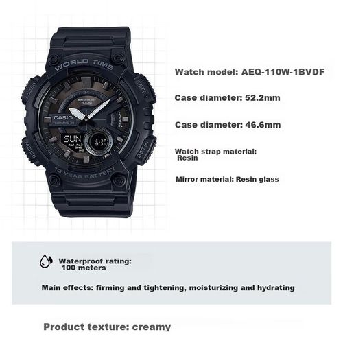 Reloj CASIO AEQ-110W-1BVDF Negro