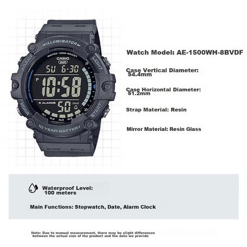Reloj CASIO AE-1500WH-8BVDF Negro