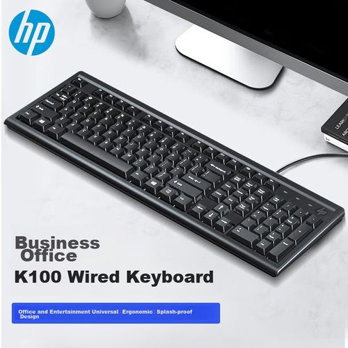 Teclado HP K100 USB Resistente Negro
