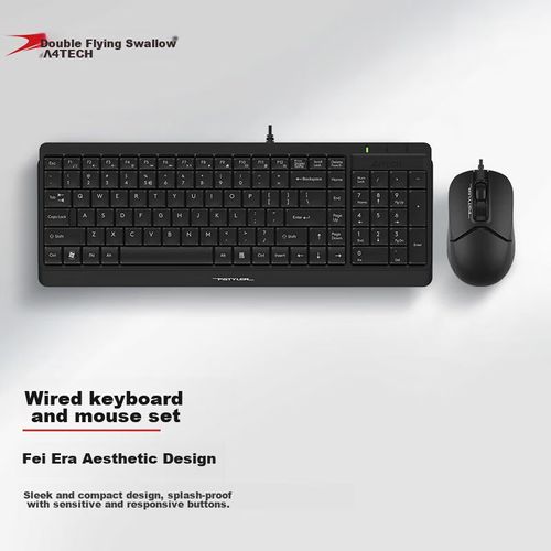 Teclado Y Mouse A4Tech F1512 Negro