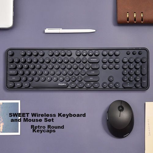 Teclado Y Mouse Mofii Retro Punk Negro