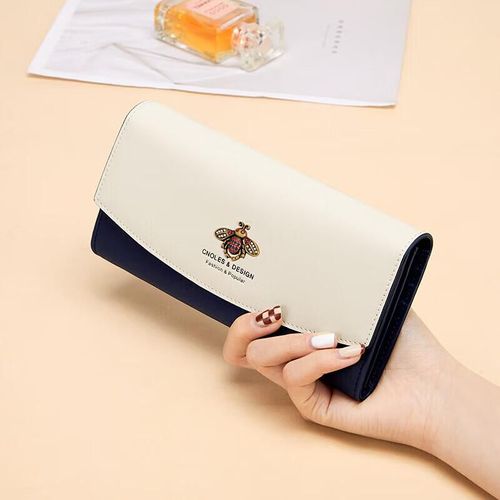 Cartera larga Mujer Cnoles Piel Bicolor