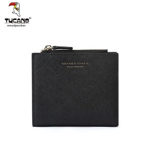 Cartera corta 2 en 1 Mujer TUCANO Cuero color Negro