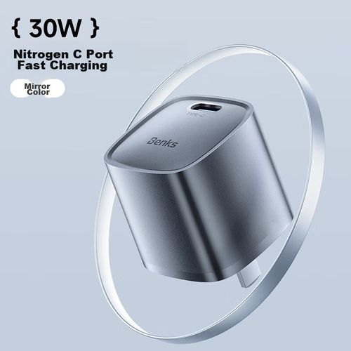 Cargador Benks 30W GaN Plata