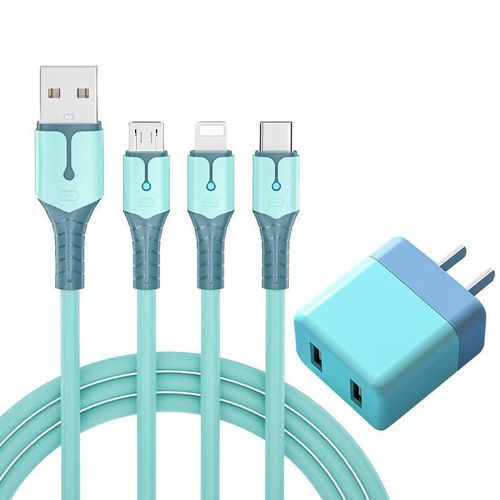 Cable 3 en 1 ZiTai Azul