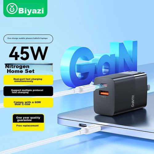 Cargador GaN 45W Negro para iPhone 15 Pr