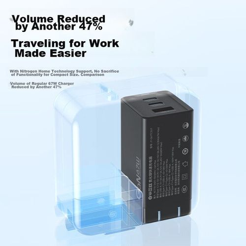 Cargador GaN BIAZE 67W Tipo-C Negro