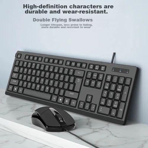 Teclado y Ratón LINGSHE MK200 Negro