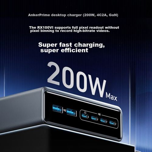 Cargador ANKER Prime GaN 200W USB