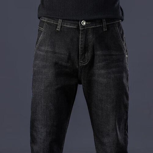 Jeans Hombre Negros Rectos Anchos