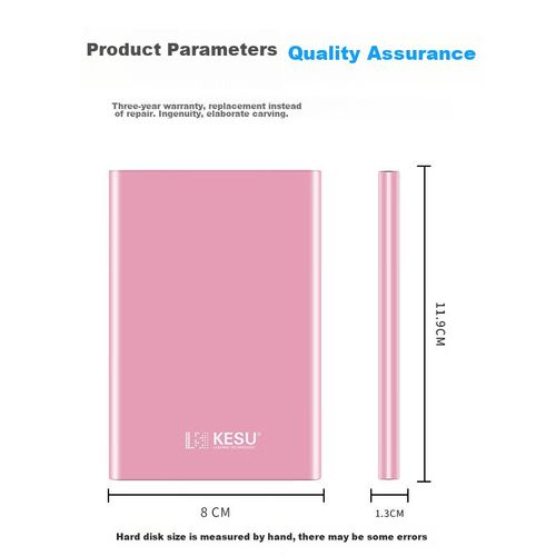 Disco Duro KESU 500GB USB3.0 Rosa