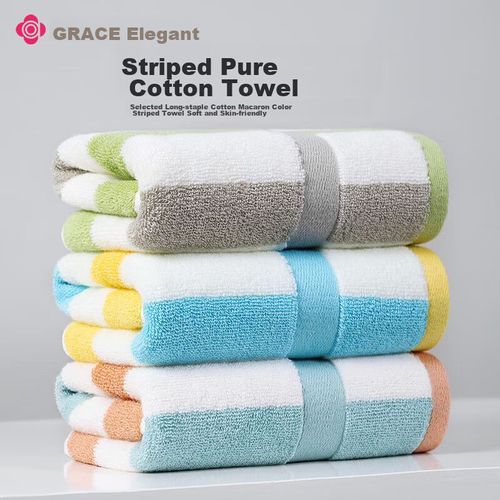 Toalla facial de algodón 73x34cm 3pzas