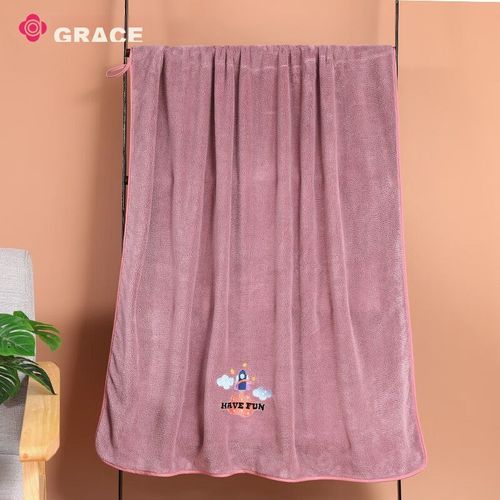 Toalla de baño estampado cohete espacial 90x180cm Vino