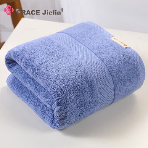 Toalla de baño de algodón lisa 135x68cm Azul GRACE