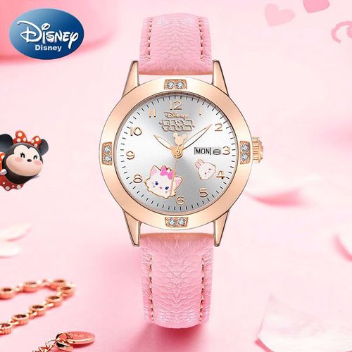 Reloj Disney SS-31005 cuarzo impermeable con luz nocturna rosa