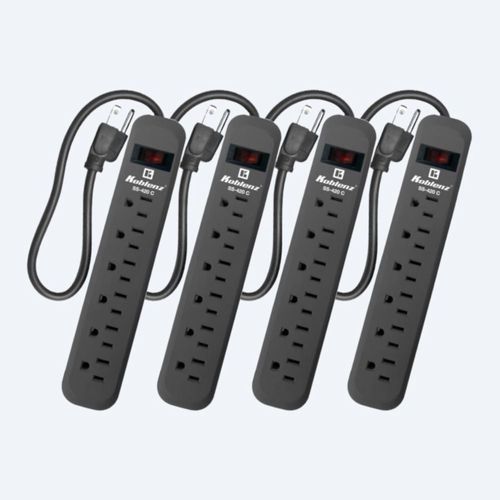 Multicontacto Supresor Picos KOBLENZ 6 contacto KIT 4 piezas