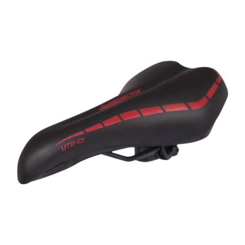 Asiento FORZA Montaña MTB-101 Negro/Rojo con Broche*
