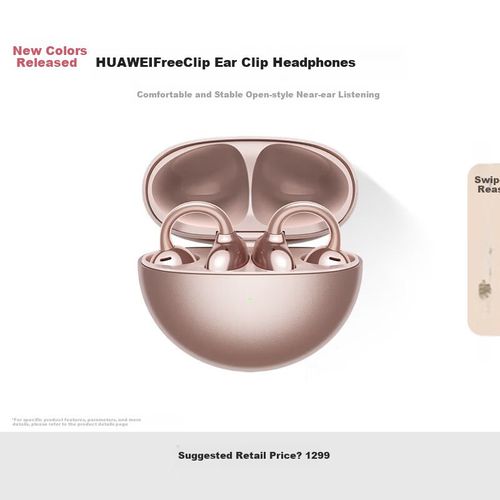 Audífonos Inalámbricos Huawei Freeclip Oro Rosa A Prueba De Agua