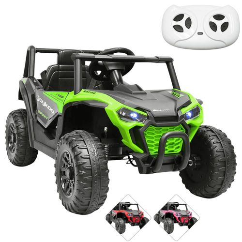 Montable Electrico para Niños UVT-001 Luz y Sonido Control Remoto Conexión USB y Bluetooth 12v - Verde