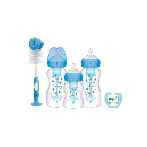 Set Biberones Dr Browns Options Ancho Con Escobillón Chupón Azul