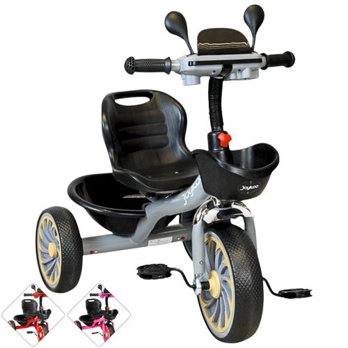 Triciclo para Niños Torreta con Luz y Sonido Ruedas de Eva Apto a partir de 2 Años Soporta hasta 20 kg - Gris