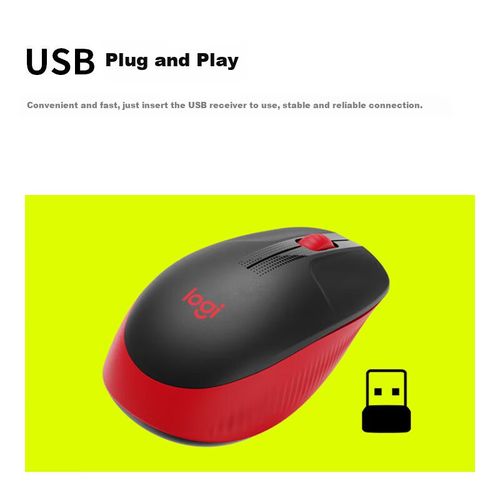 Mouse Inalámbrico Logitech M190 Negro Grafito