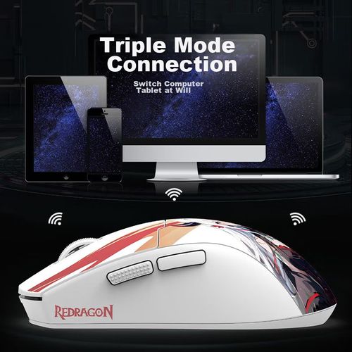Mouse Inalámbrico Redragon G57 Tri-Modo Blanco