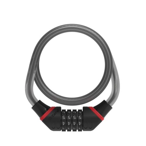 Candado ZEFAL K-TRAZ C6 CODE Cable Espiral 12x1800mm Combinación 1xPorta Candado Acero Gris 4914B
