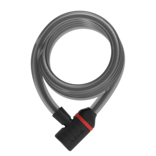 Candado ZEFAL K-TRAZ C9 Cable Espiral 15x1850mm 3xLlaves 1xPorta-Candado Acero Gris 4916A